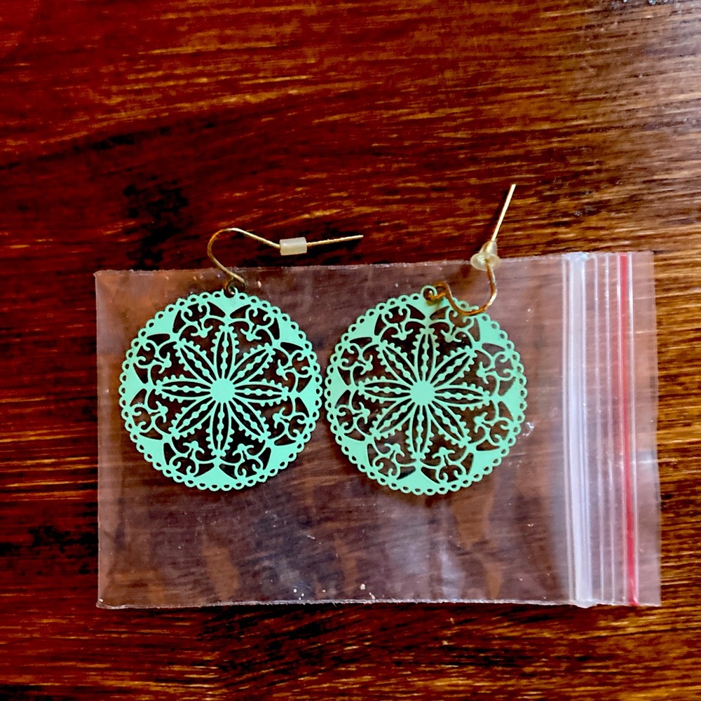 Teal Earrings